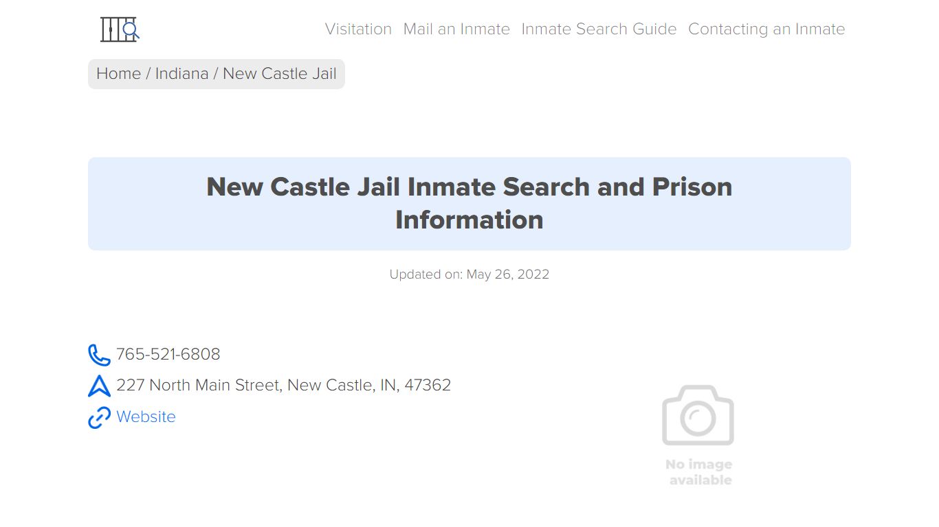 New Castle Jail Inmate Search, Visitation, Phone no ...